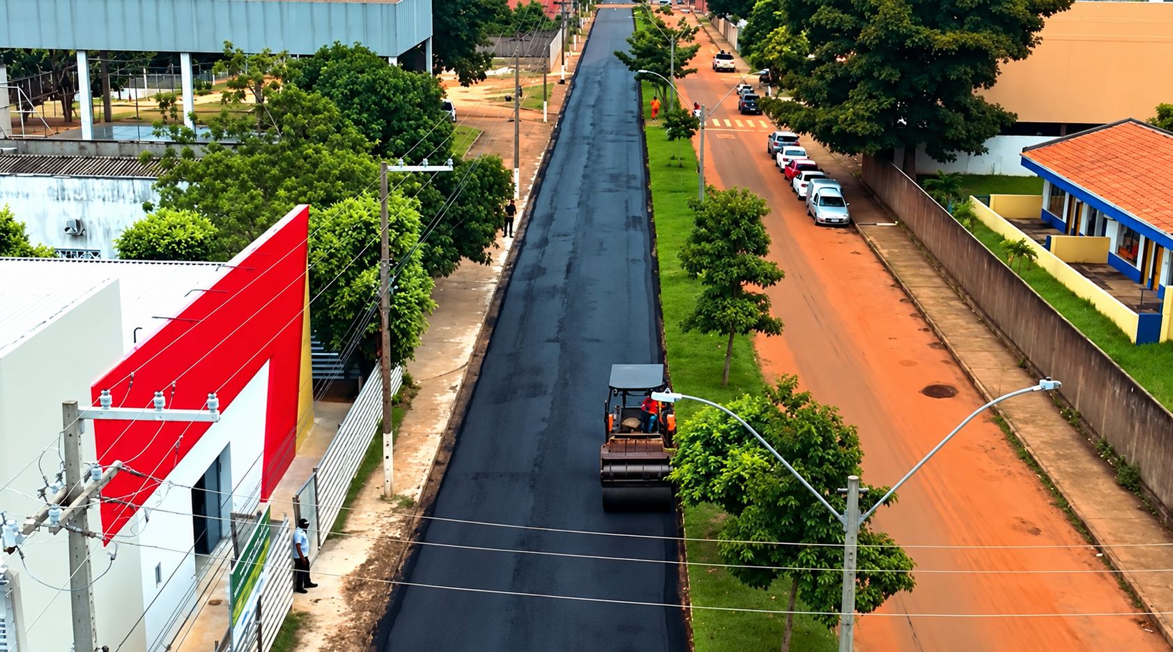 Foto 1 da obra Recuperação asfáltica e sarjetas da avenida Kenedy - Vila Ildemar